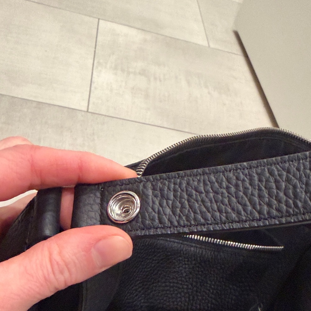 AllSaints Black Leather Kita convertible backpack - Picture 6 of 11